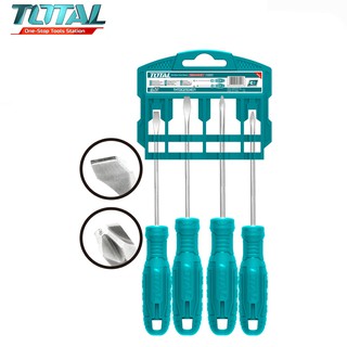 Bộ 4 tua vít dẹp và bake Total THTDC250401