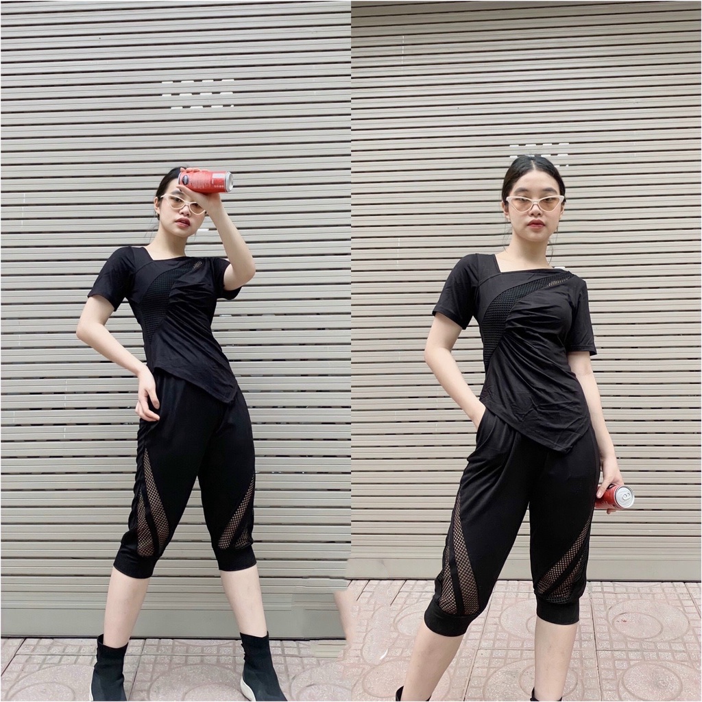 Áo Phông Hè Cá Tính Kết Hợp Phối Lưới Freesize Ảnh Chup Thật Chóe Unisex