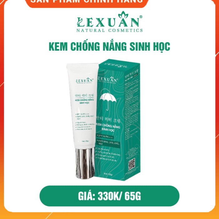 Kem Chống Nắng Sinh Học Lê Xuân - SPF50+ Pa++++ ANTI UVA, UVB, UVC, HEV. Cấp ẩm nhanh, không gây bít chân lông | BigBuy360 - bigbuy360.vn