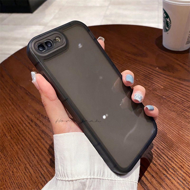 Vỏ điện thoại mềm trong suốt chống va đập tròn tương thích với ốp lưng iphone 7 8 Plus SE 2020 2022 X XR Xs Max ipx 8