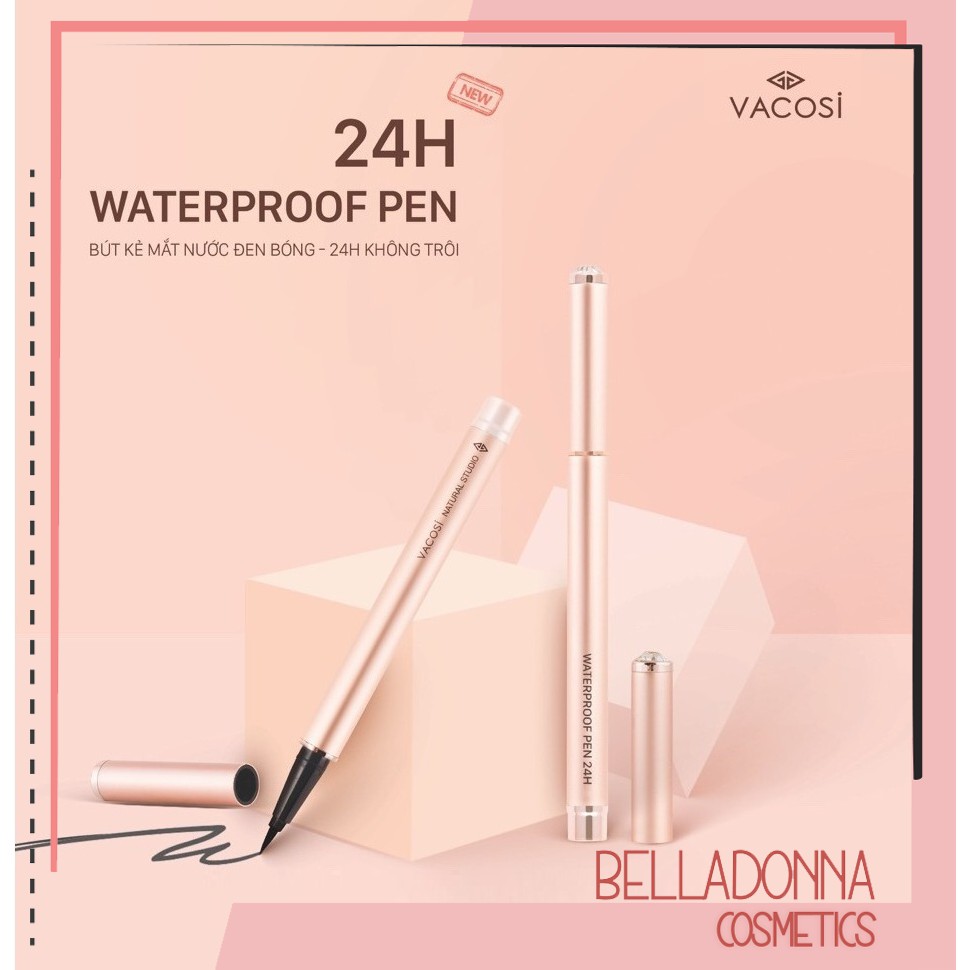 Kẻ Mắt Nước Lâu Trôi Vacosi 24H Waterproof Pen 2g (Rose Gold)