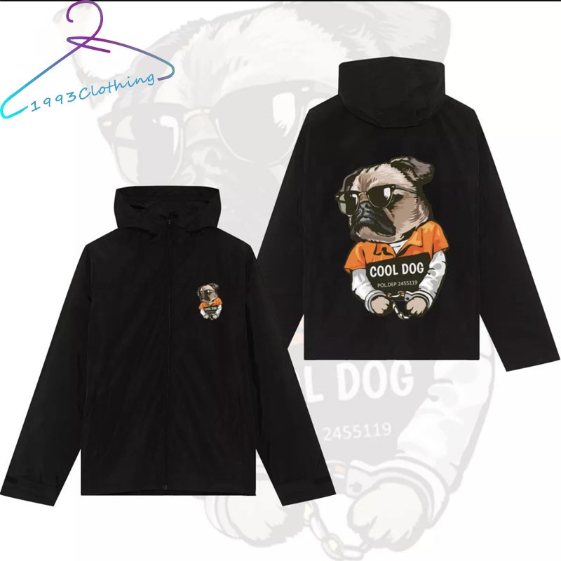 ÁO KHOÁC DÙ CÓ NÓN FORM RỘNG IN HÌNH DOG,👚FREESHIP👚,LOCAL BRANDHÀNG VNXK 2 LỚP CHÓNG NẮNG,1993CLOTHINGG