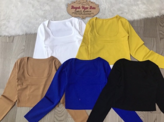 ÁO CROPTOP BODY TAY DÀI CỔ VUÔNG
