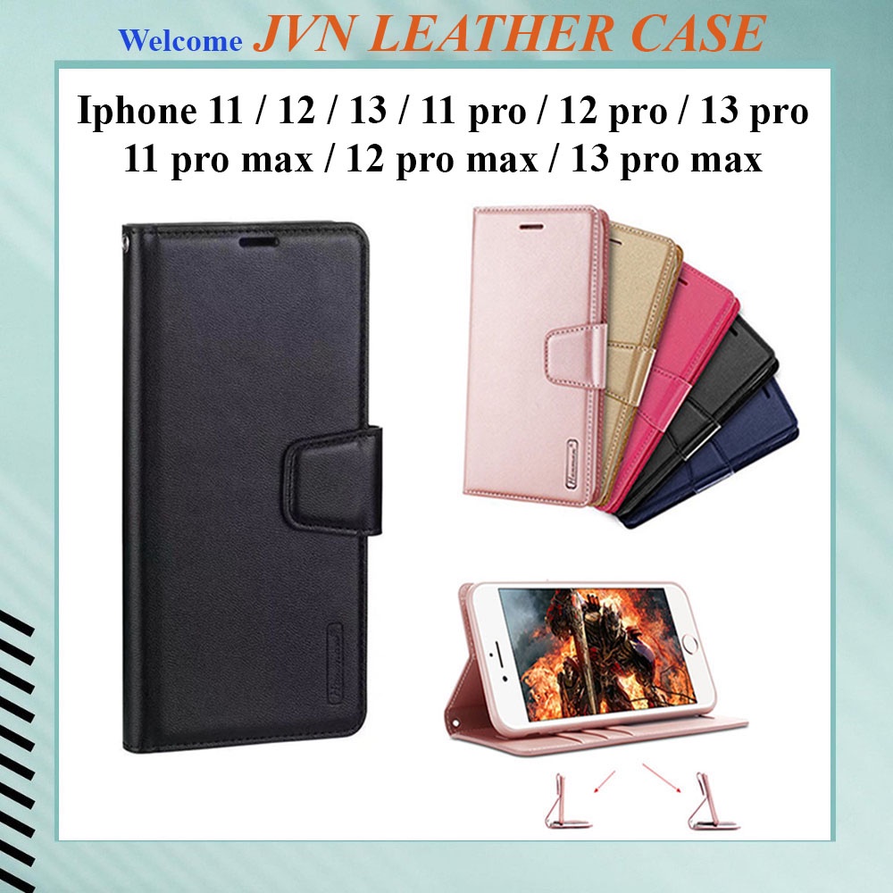 Bao da kiểu ví Iphone 15, 15 pro, IP 15 Plus, 12 pro, IP 13, 13 pro, 15 pro max, 12 pro max, 13 pro max hiệu hanman