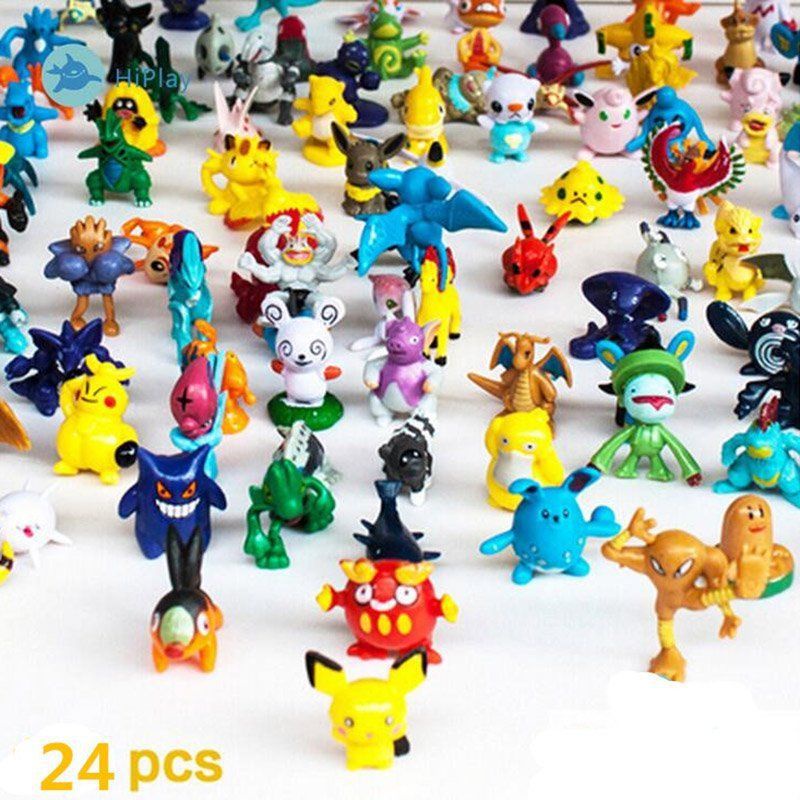 Bộ 24 mô hình đồ chơi pikachu kích thước 2-3cm