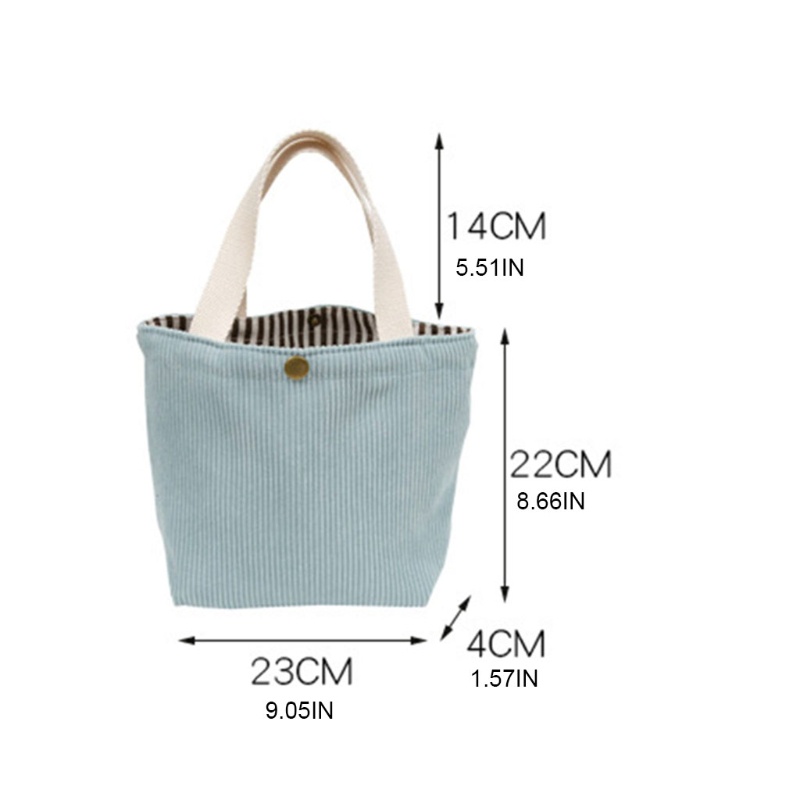 Túi Tote Đựng Hộp Cơm Trưa Bằng Vải Nhung Có Thể Tái Sử Dụng Thời Trang Cho Nữ