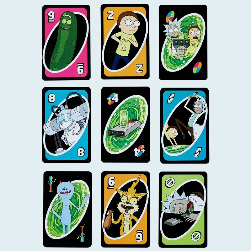 UNO Rick and Morty Card Game Bộ Bài Uno Rick Và Morty