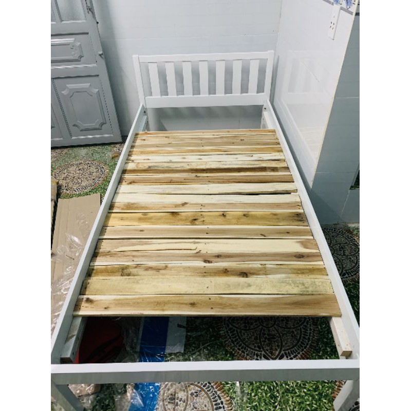 Giường 1mx2m gỗ thông New Zealand, xuất Nhật Bản | BigBuy360 - bigbuy360.vn