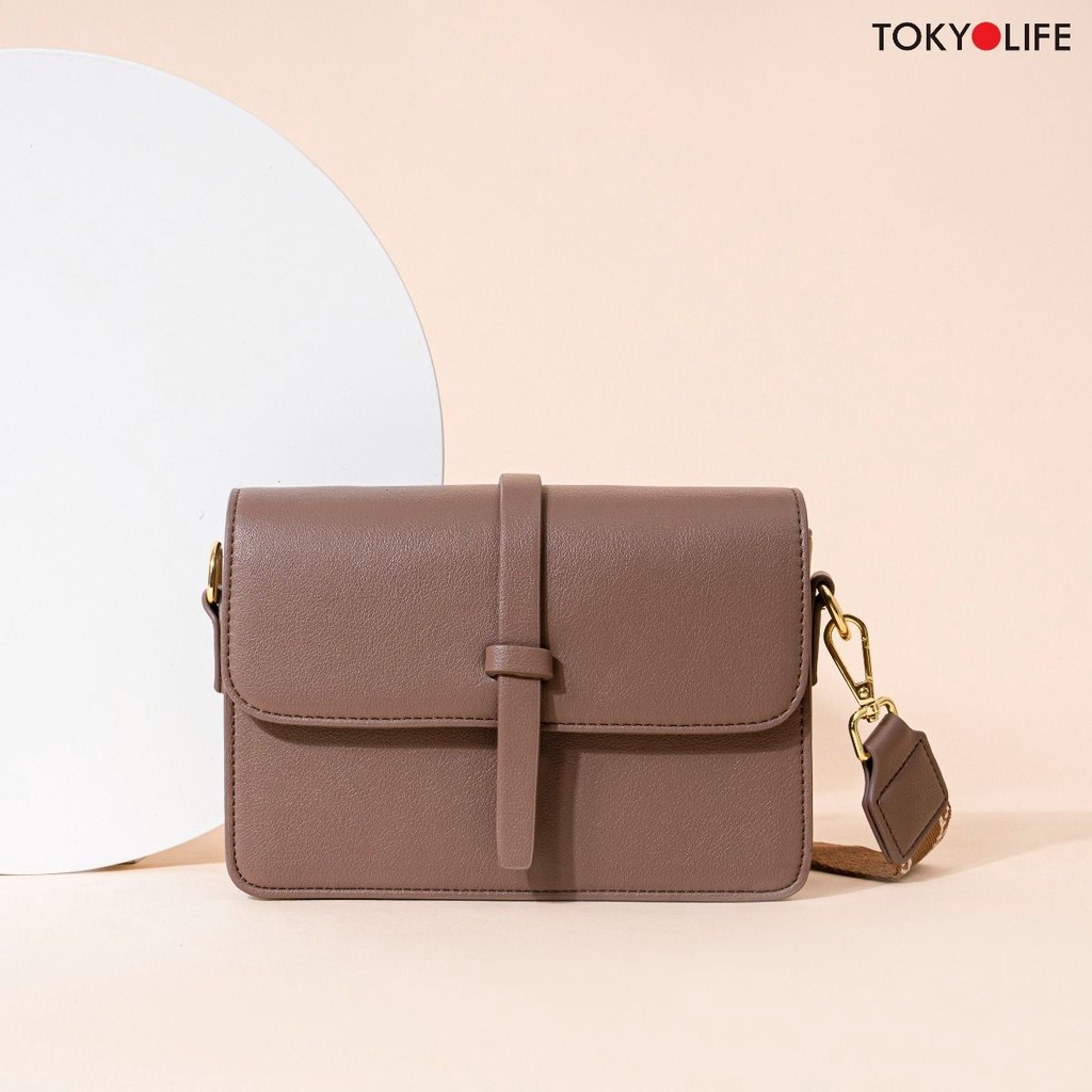 Túi xách nữ đẹp đeo chéo nữ thời trang công sở cao cấp da PU TOKYOLIFE E9BAG303I