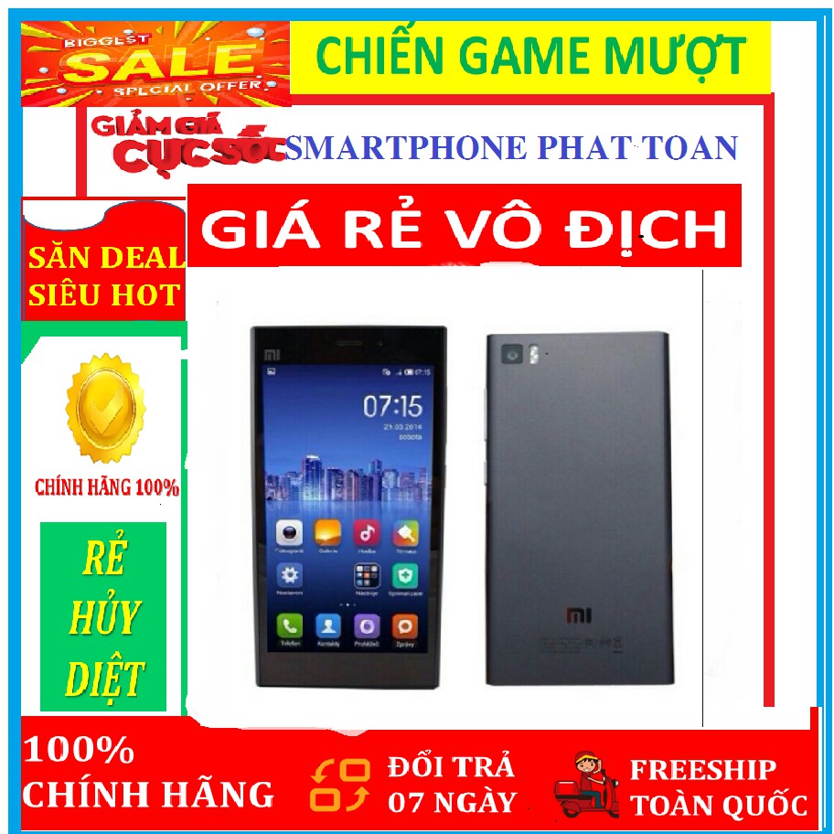 điện thoại XIAOMI MI3 - XIAOMI MI 3 - ram 3G rom 16G Fullbox - Đủ Màu