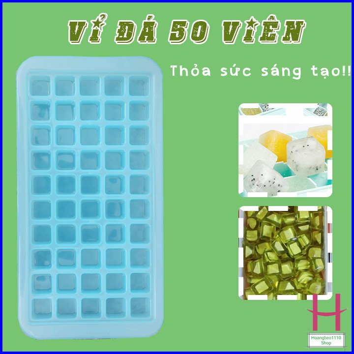 Vỉ đá 50 viên nhựa Việt Nhật vuông/tròn 6975-6976 - khuôn thạch rau câu 50 viên { H }