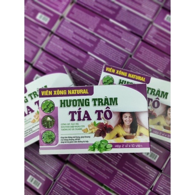 VIÊN XÔNG HƯƠNG TRÀM TÍA TÔ NATURAL hộp 20v