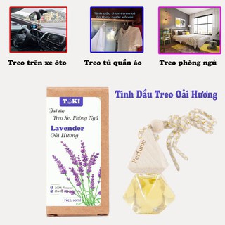 Tinh Dầu Oải Hương Treo Xe Toki 10ml - Có Chứng Nhận - Nguyên Chất 100% - Hoàn Tiền Nếu Không Thơm