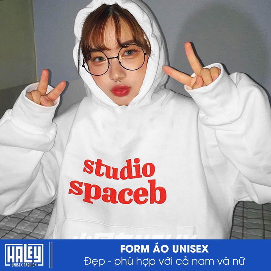 Áo hoodie nam nữ unisex HALEY Nỉ Bông Spaceb Hàn Quốc mã HD204 Chất nỉ đẹp dày - Quà tặng ngẫu nhiên