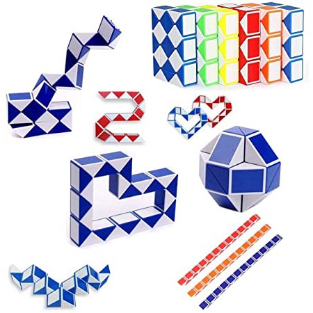 Rubik Biến Thể Rubik Snake Qiyi Twist Puzzle Cao Cấp ( 24/36/48/60/72 Đoạn Rubik hình khối tư duy)