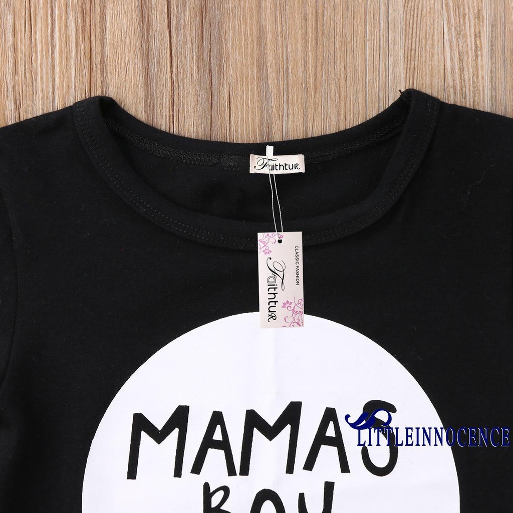 Set áo và quần in chữ MAMAS Boy cho bé trai