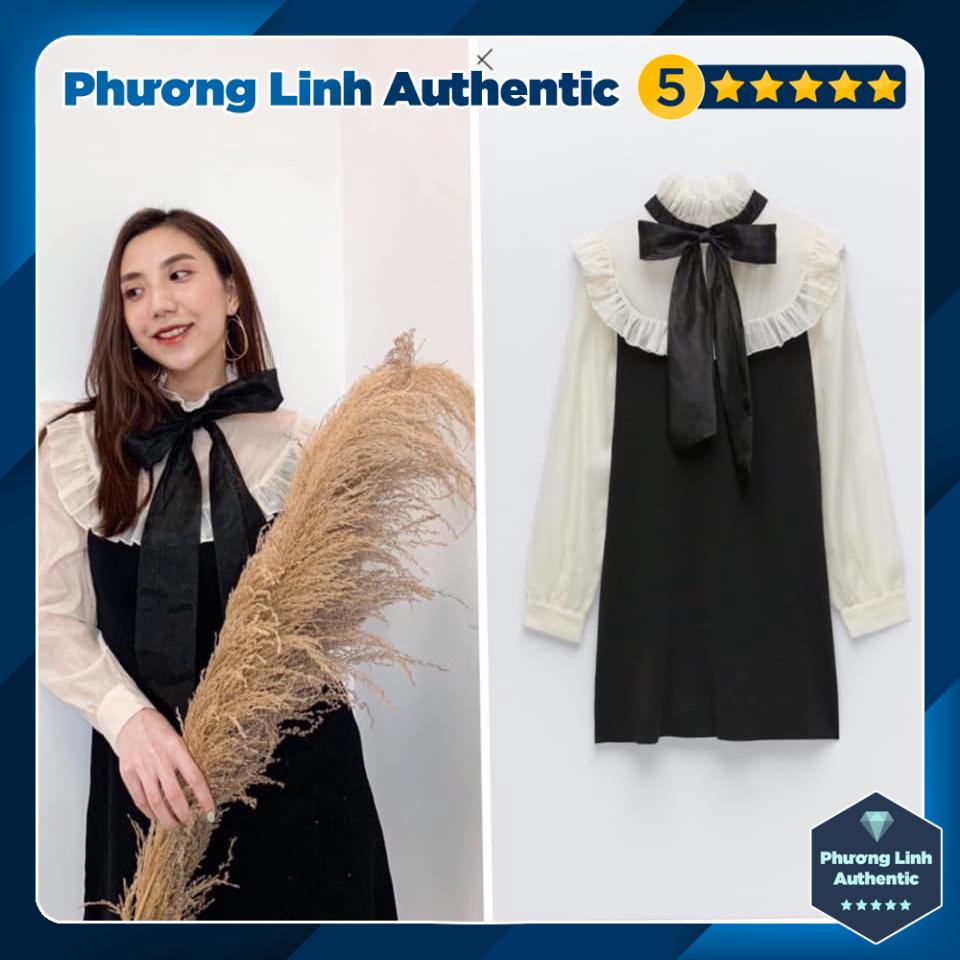 Váy len mịn suông phối voan Zara Auth New tag có sẵn 2142/159 2142159