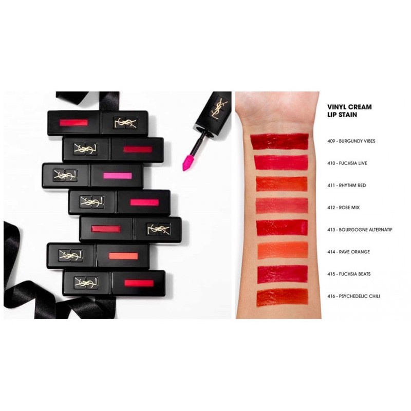 SALE Son Kem YSL Vinyl Cream Lip Stain full size 5.5ml, căng bóng, lì môi siêu hot, Bông-cosmestics | BigBuy360 - bigbuy360.vn