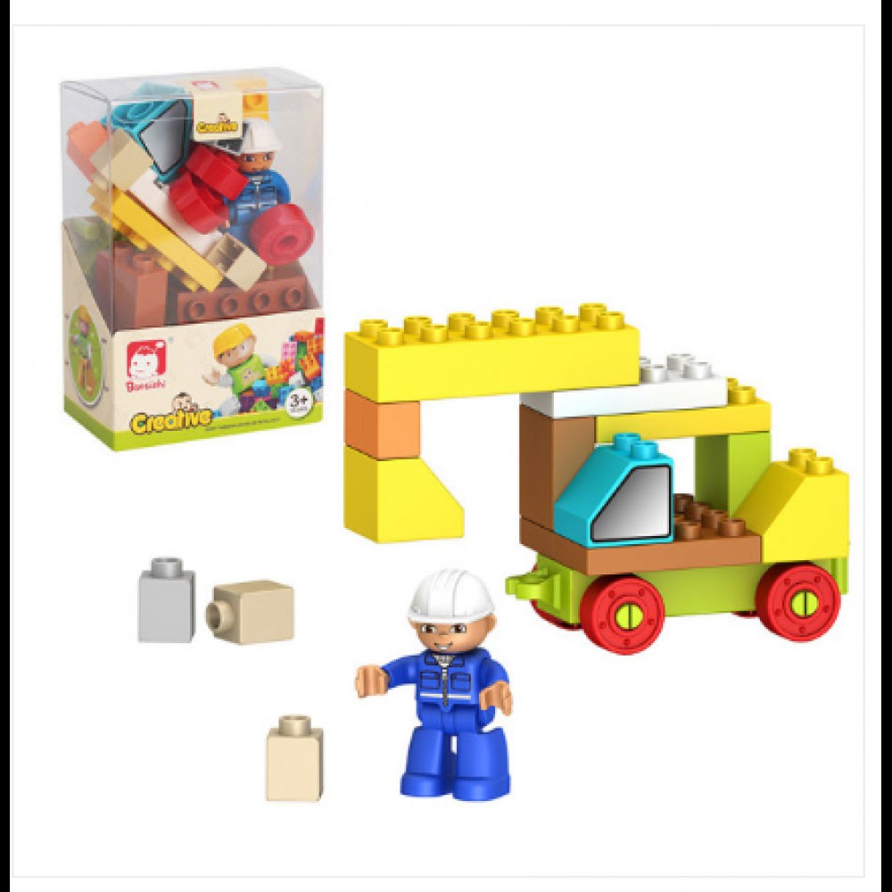 Thanh lý- Box Mega Junior Blocks - Bé ghép hình thông minh 02D - Bé học 6 nghề nghiệp