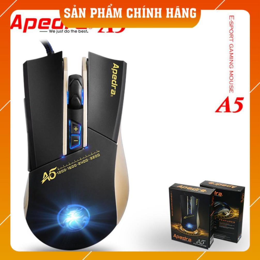 Chuột Gaming Apedra A5 - Led RGB - Bảo hành 12 tháng chính hãng