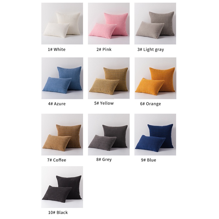 Vỏ Gối Sofa Vải Lông Nhung Màu Trơn Phong Cách Bắc Âu 30x50cm/45x45cm/50x50cm