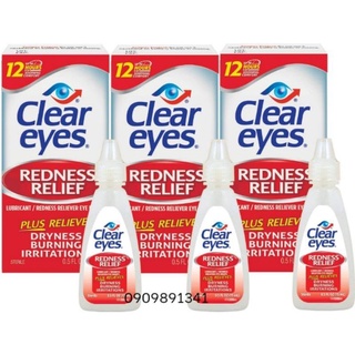 [CHUẨN NỘI ĐỊA MỸ] Nước nhỏ mắt Clear Eyes Redness Relief Mỹ 15ml