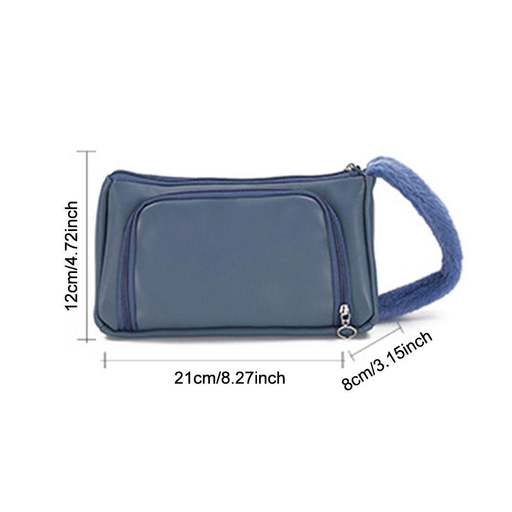 ZAIJIE24 Túi Đựng Mỹ Phẩm Phối Lông Xù Xinh Xắn Nhỏ Gọn Cho Nữ