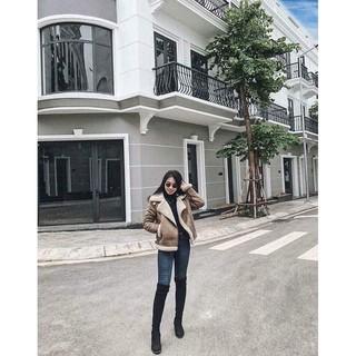 KHOÁC DA LỘN LÓT LÔNG CỪU ZR