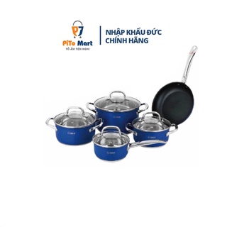 Bộ nồi inox arber an05smnb 5 món hàng cao cấp bảo hành 12 tháng