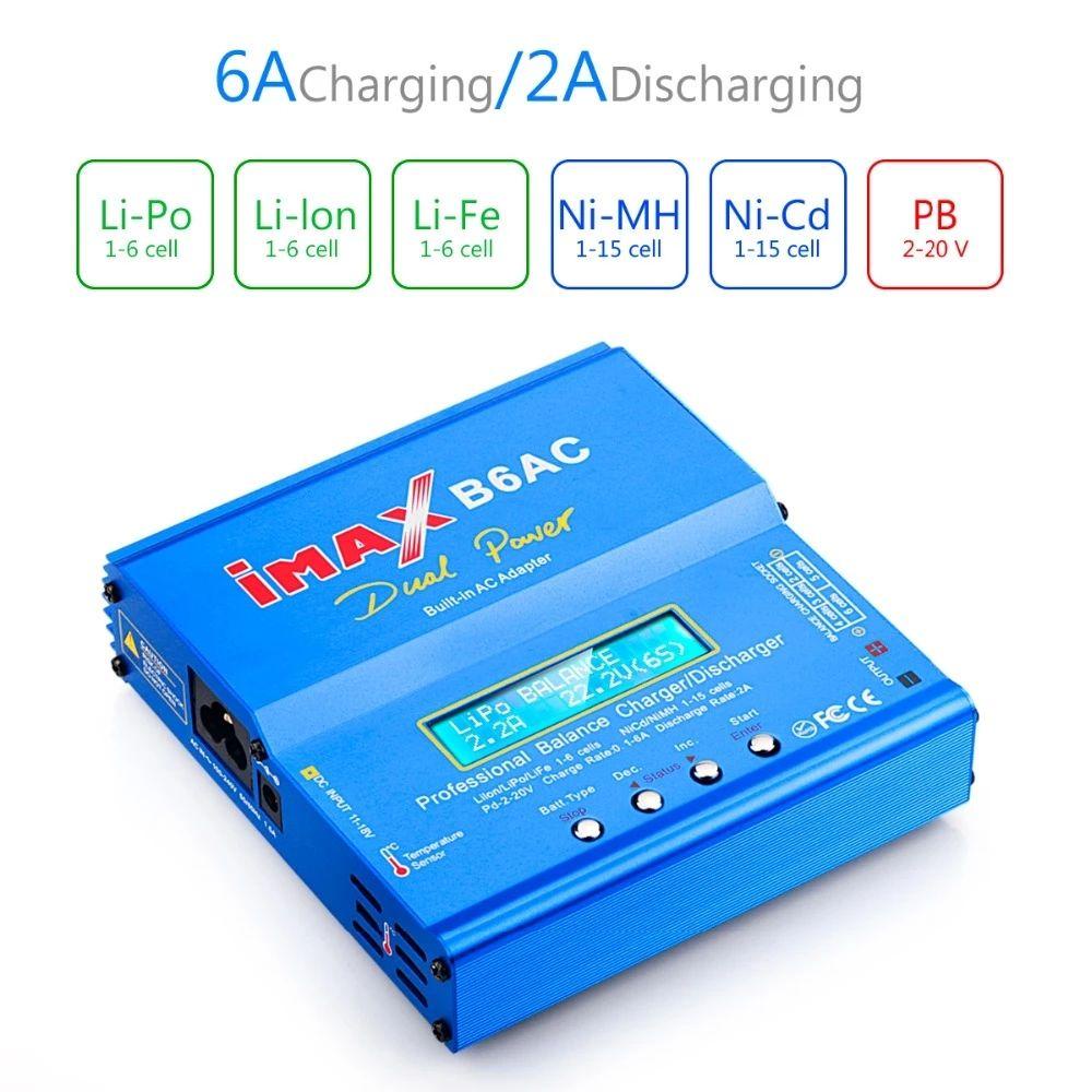 BTLIMER Bộ Sạc Cân Bằng Kỹ Thuật Số LCD Nicd PB Lipo iMAX B6
