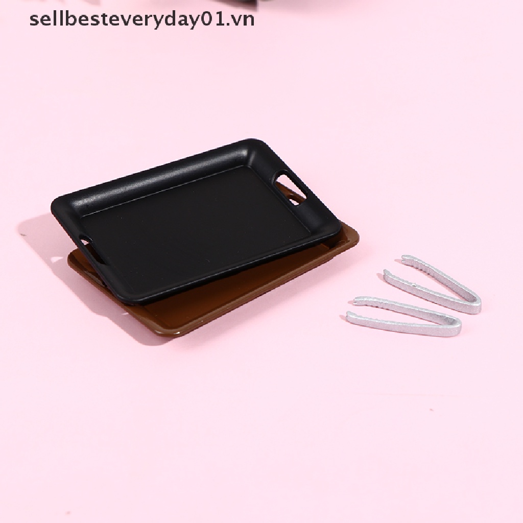 Khay kim loại nhỏ xinh đựng đồ chơi nhà búp bê tỉ lệ 1/ 12