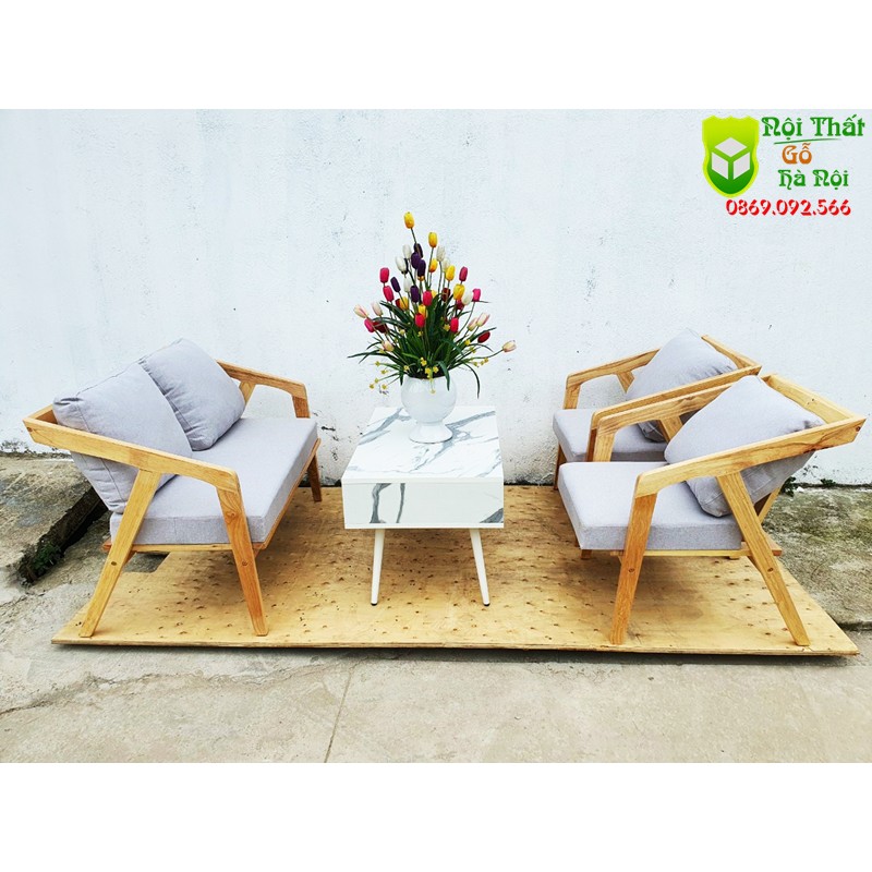 🔴 FREE SHIP 🔴Bộ Bàn Sofa, Ghế Sofa Tay Dẹt Thông Minh Tháo Ráp Tiện Lợi, Dễ Dàng Di Chuyển - Gỗ Hà Nội Furniture