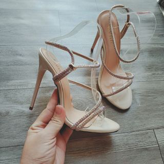 Giày sandal cao gót đính hạt 11P