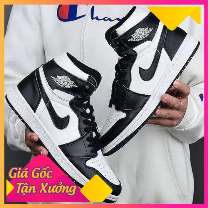 Giày sneaker JORDAN PANDA đen trắng cao cổ Hot trend nam nữ, Giày JD1 đen trắng cao dùng đi học,tập gym,chạy bộ