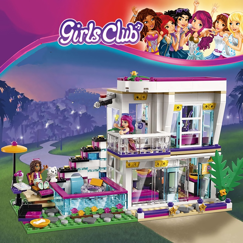 [có hàng 760 mảnh chuẩn công ty SX] Đồ Chơi xếp hình LEGO Friends Livi's Pop Star House SX3008