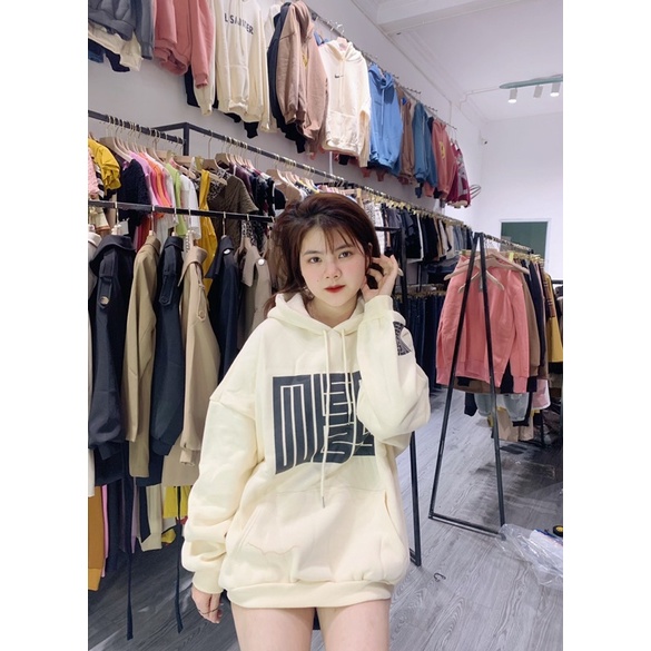 Áo nỉ hoodies mũ 2 lớp in ô vuông hot hit