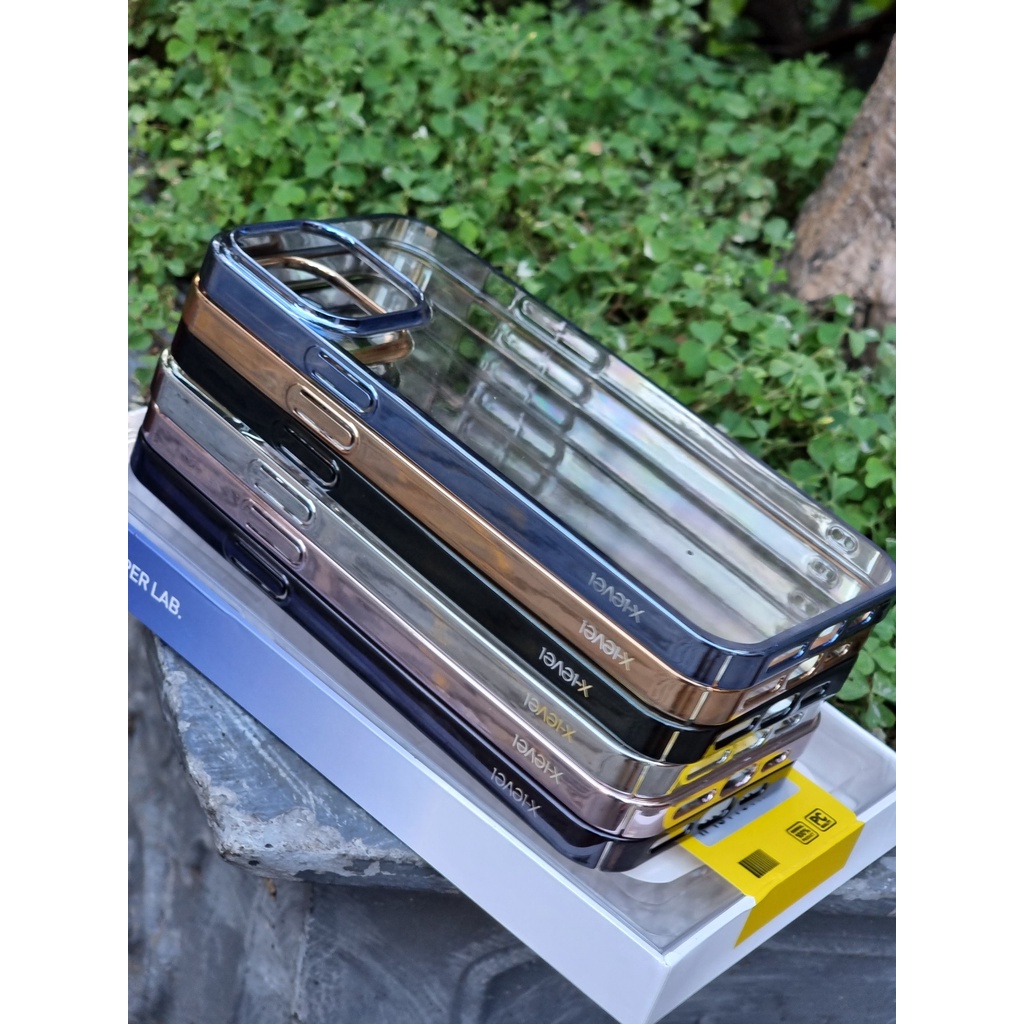 Ốp Lưng Trong Viền Si Màu iPhone 14 / iPhone 13 series - Không Ngả Màu Hàng Cao Cấp X-LEVEL