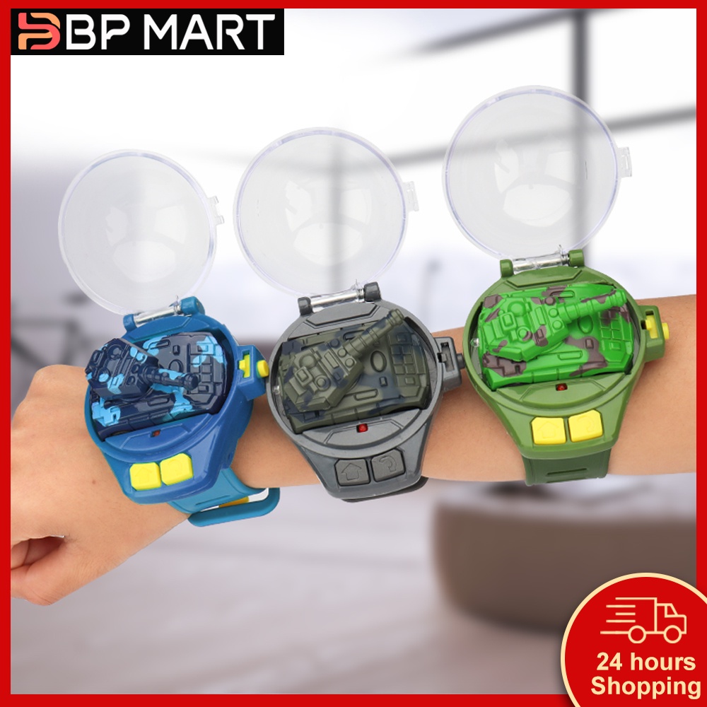 Đồ chơi đồng hồ điều khiển từ xa BP MART thu nhỏ 2.4GHz sạc USB xe tăng và xe mô hình khủng long