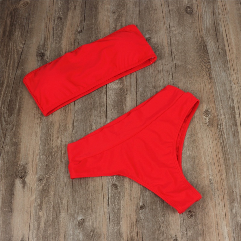 Bộ bikini 2 mảnh không dây màu sắc quyến rũ cho nữ