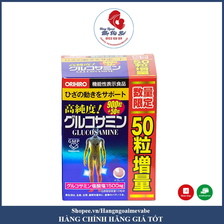 Viên uống xương khớp Glucosamine Orihiro, viên bổ xương khớp Glucosamin Nhật Bản