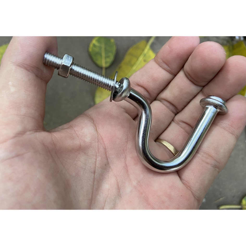 Móc treo đồ 7 màu hình móc câu gắn xe máy inox dày dặn cực chắc chắn [ LOẠI INOX DÀY ]