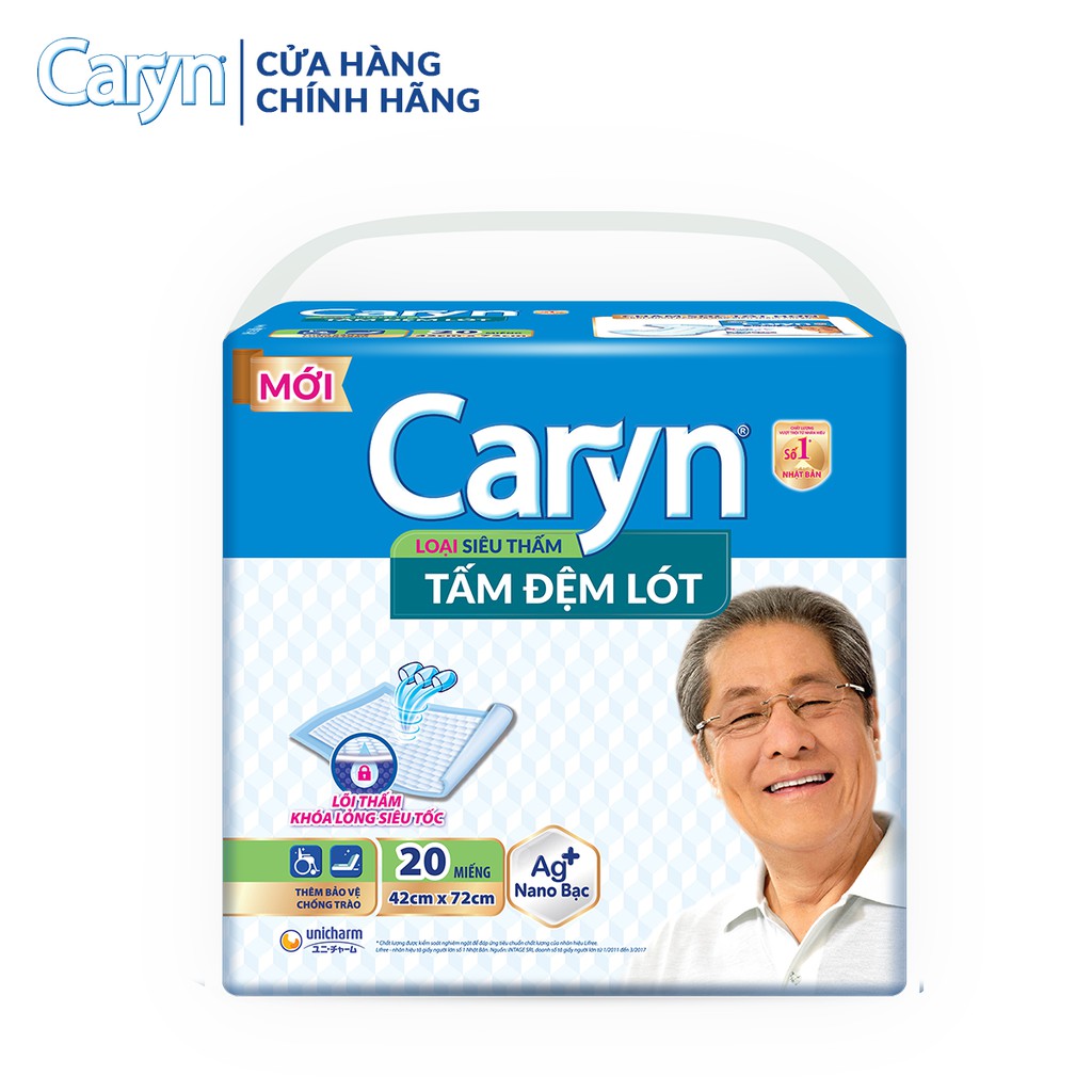 Combo 4 gói Tấm đệm lót Caryn loại Siêu Thấm 20 miếng/gói