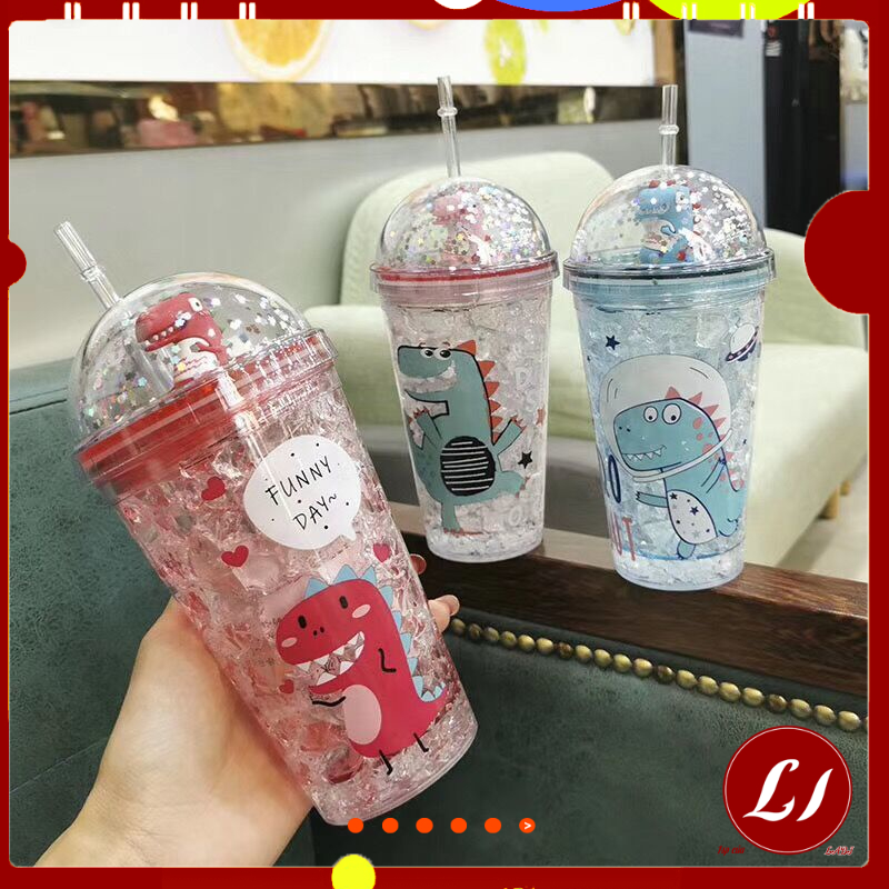 BÌNH ĐỰNG NƯỚC KHỦNG LONG 3D size TO (350ml)