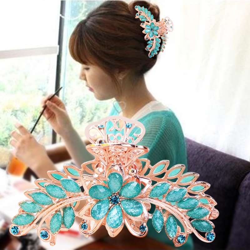 Kẹp Tóc Đuôi Ngựa Đính Kim Cương Giả Phong Cách Hàn Quốc Cho Nữ