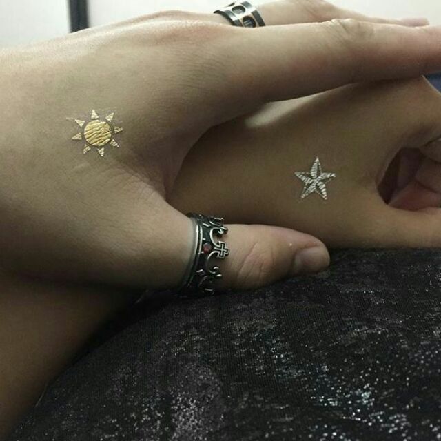 Hình xăm dán ánh kim mini