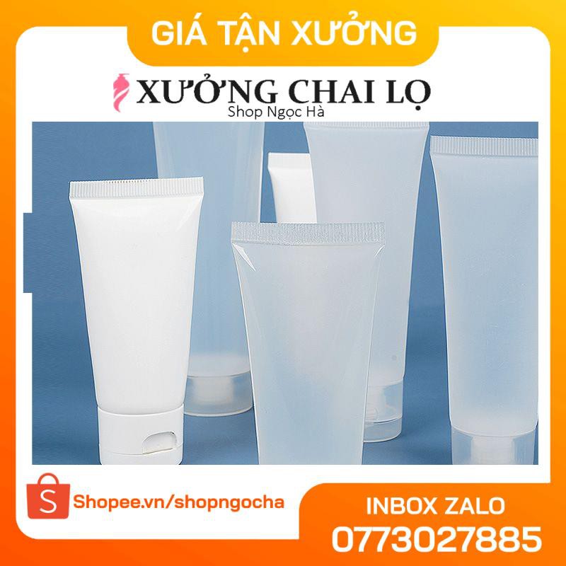 Tuýp nhựa 30ml/50ml/70ml/100ml nắp lật chiết mỹ phẩm, sữa rửa mặt, sửa tắm