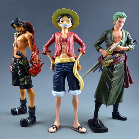 Bộ 3 Mô Hình Nhân Vật One Piece Gồm Monkey D. Luffy - Zoro - Sanji - 27Cm Với Hộp Đẹp