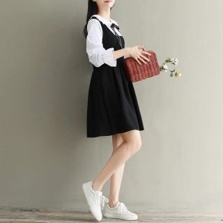 ĐẦM GIẢ YẾM ĐEN ÁO TRẮNG LIỀN