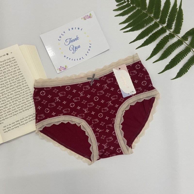 Quần lót nữ không viền, quần xì nữ cotton họa tiết chữ sang trọng ôm mông tôn vòng 3 gợi cảm Luly Shine Q20
