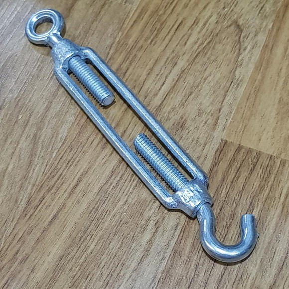 Bộ 2 Tăng Đơ Cáp Thép 2 Đầu, 1 đầu móc, 1 đầu tròn Lắp Ty Ren M8